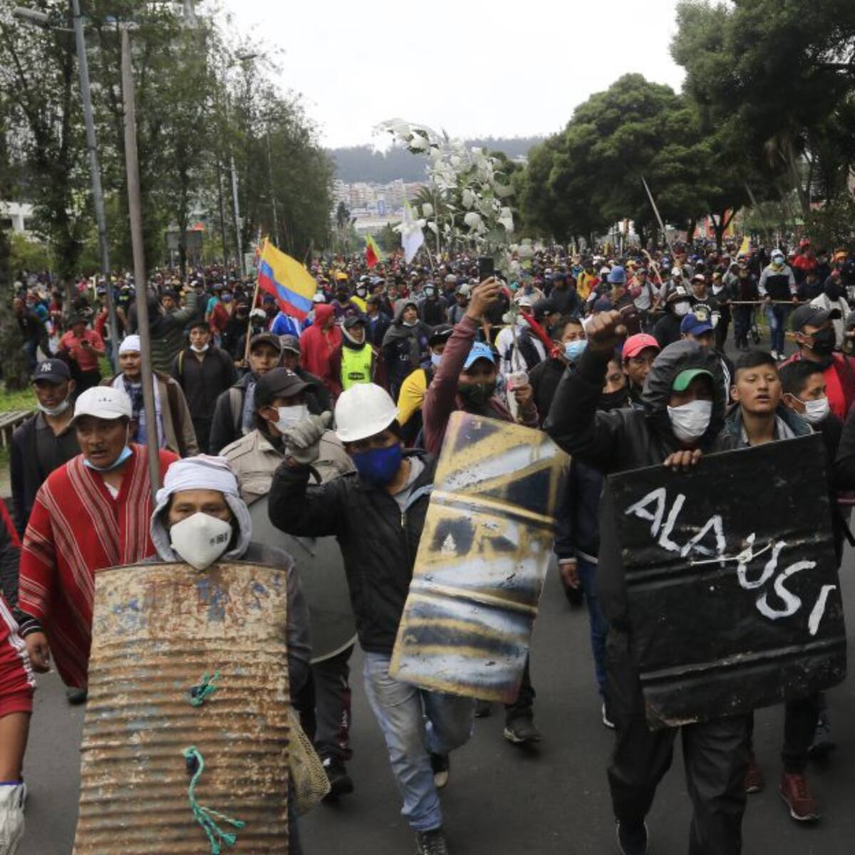 "Estamos sufriendo": Manifestantes en las protestas de Ecuador