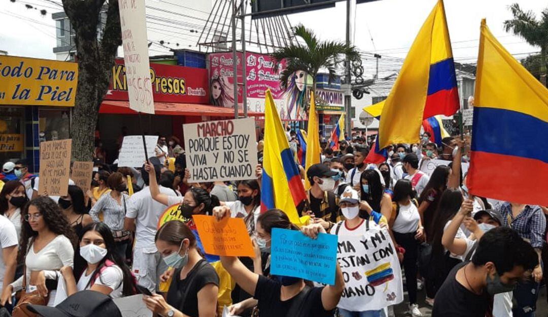 Manifestaciones al norte de Armenia
