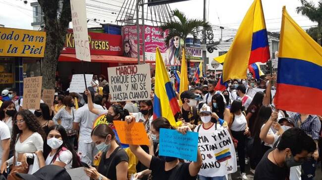 Manifestaciones al norte de Armenia