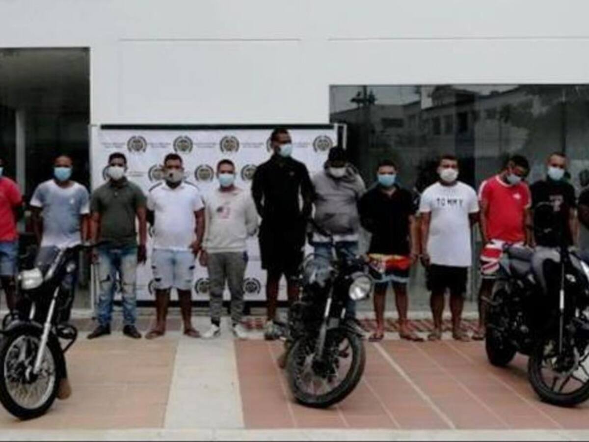 ‘Los Correcaminos’, dedicados a homicidios y hurtos en Cartagena