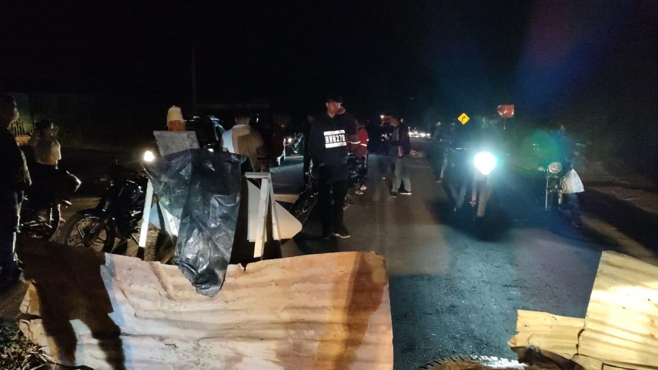 Protestas en la vía Pamplona