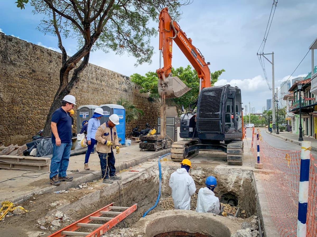 Obras de alcantarillado en la avenida El Pedregal de Getsemaní alcanzan el 70 % de ejecución