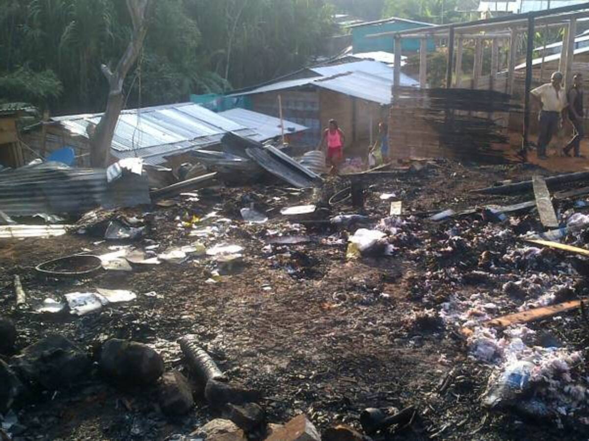 Pólvora quemó tres casas en Santander de Quilichao