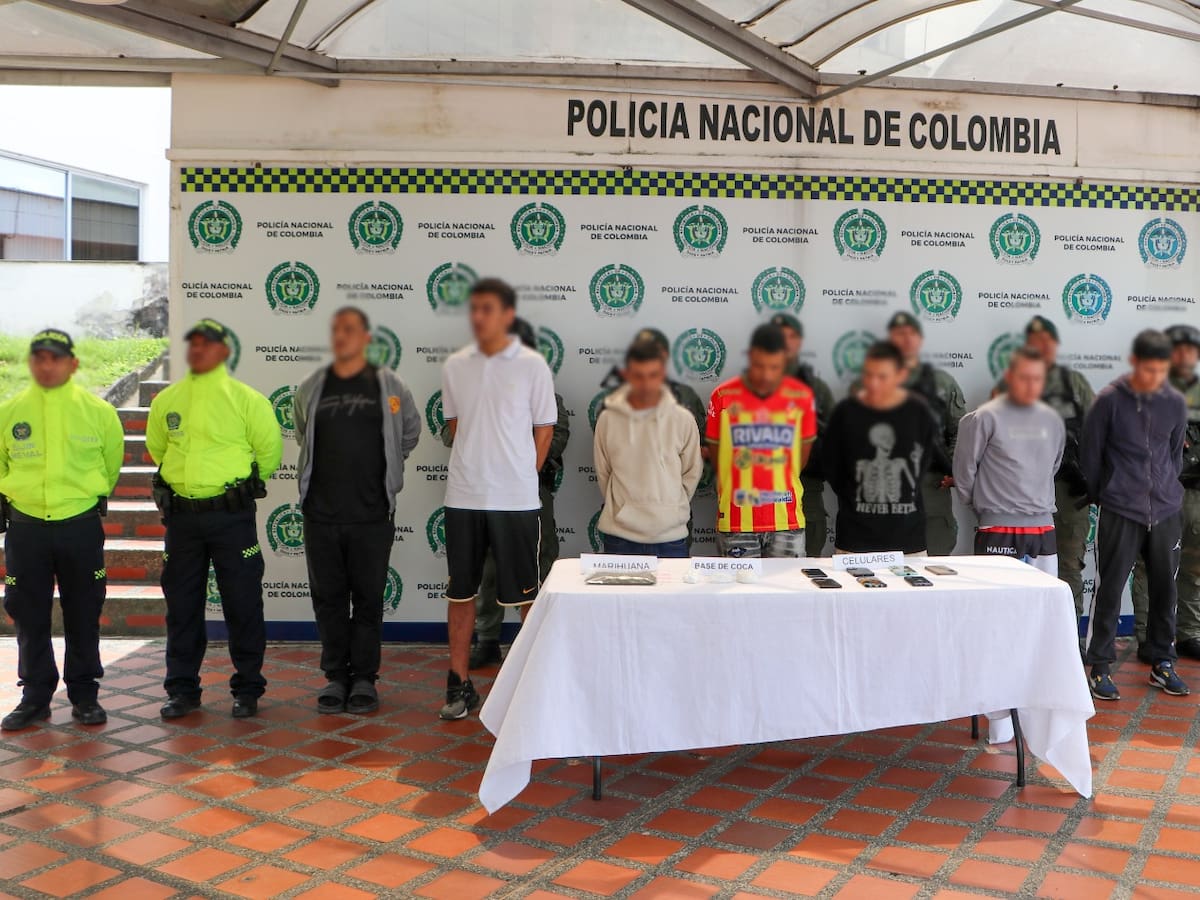 Ocho capturados por homicidios y tráfico de droga en el Eje Cafetero. Son integrantes de Cordillera