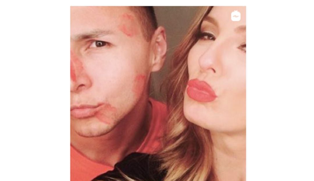 Claudia Bahamón junto a Mauricio Leal. 