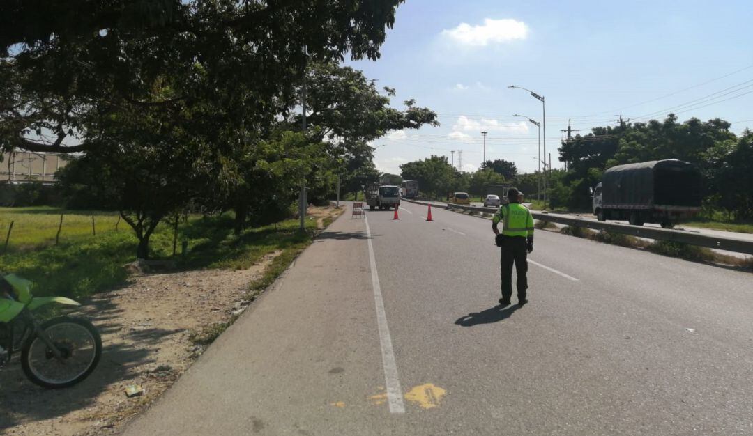 Una carretera de Barranquilla. 