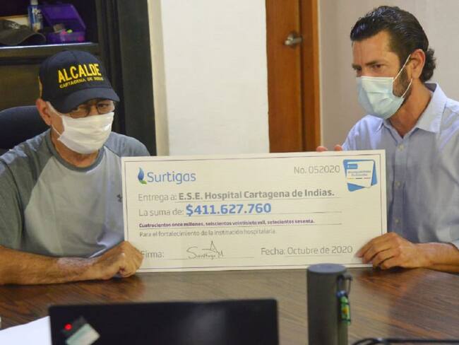 Surtigas realiza millonaria donación a la ESE Cartagena