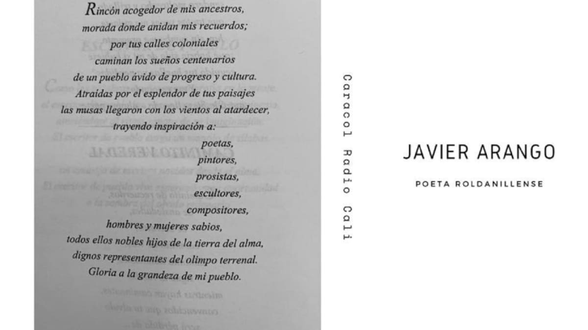 Un poema para Roldanillo, primer 'Pueblo Mágico del Valle del Cauca'