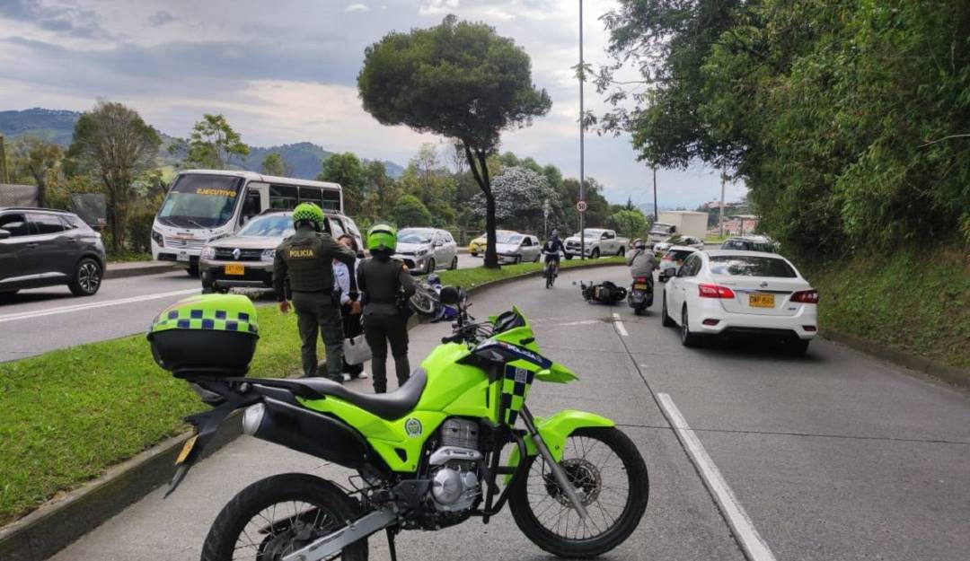 Grave accidente en cercanías del Bosque Popular El Prado en Manizales. Crédito: Alcaldía de Manizales.