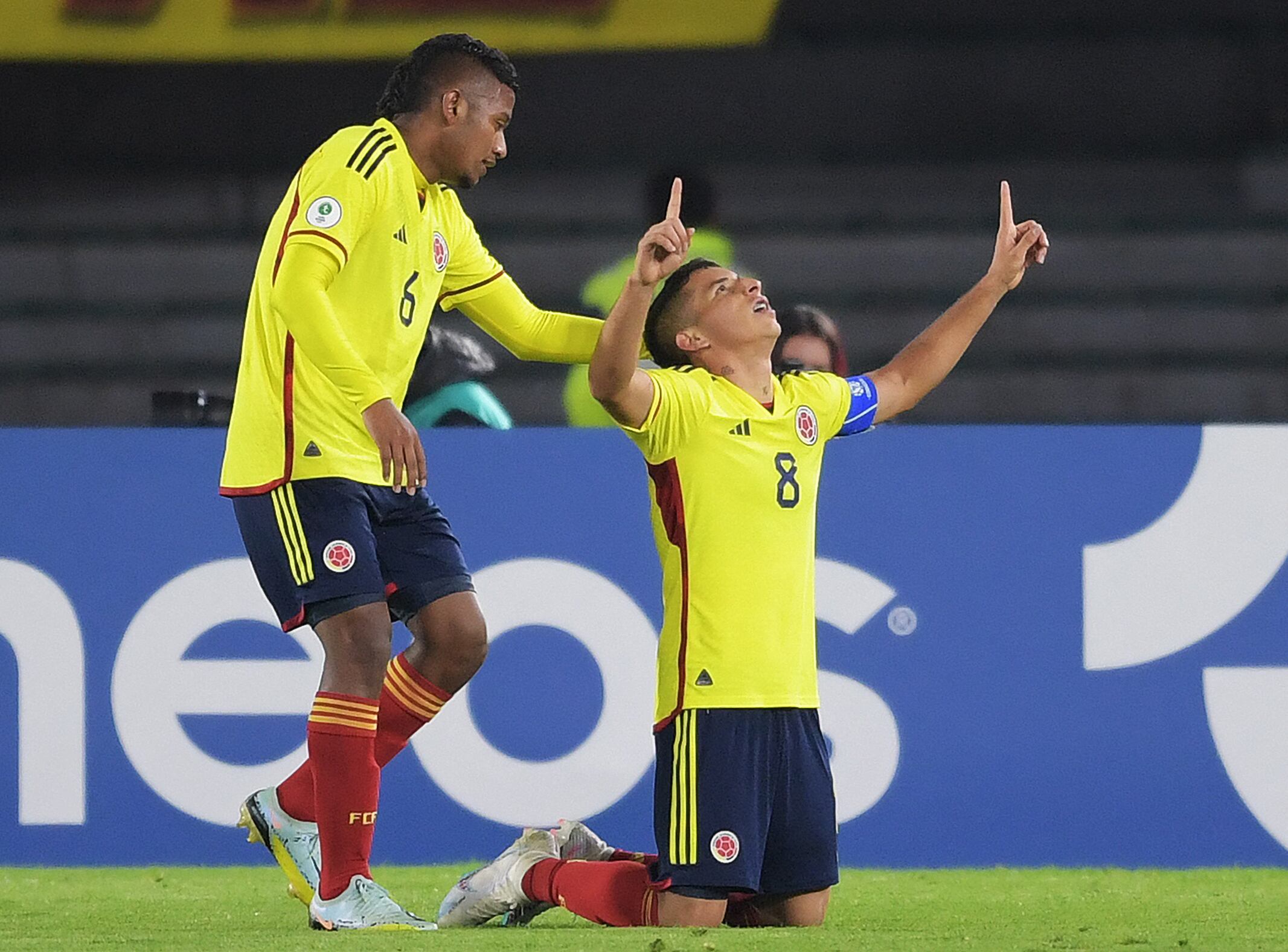 Gustavo Puerta marcó uno de los goles de Colombia frente a Paraguay. (Photo by DANIEL MUNOZ / AFP) (Photo by DANIEL MUNOZ/AFP via Getty Images)