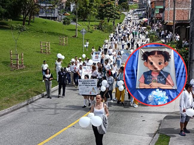 La marcha del silencio partió del conjunto donde vivía la menor y culminó en el barrio Bosques del norte.