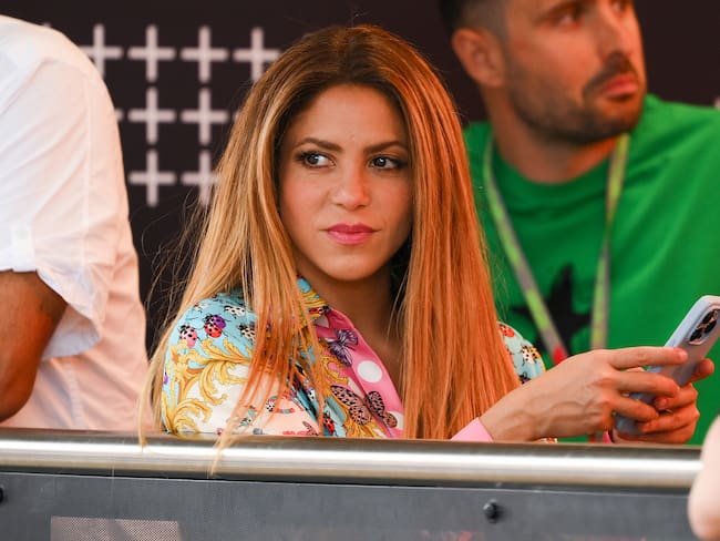 Shakira en el palco de Lewis Hamilton de F1. Foto: Getty Images