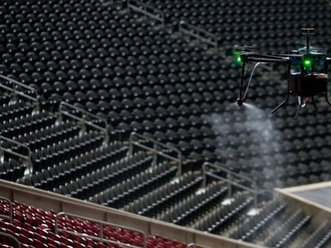 Drones y robots: las soluciones tecnológicas para desinfectar estadios
