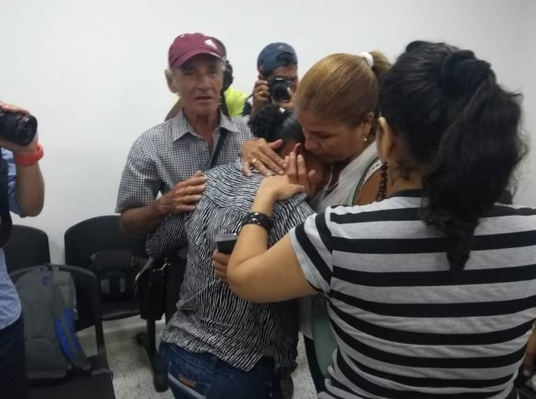 Familiares de Gabriela Cabarcas en la audiencia contra Levith Rúa