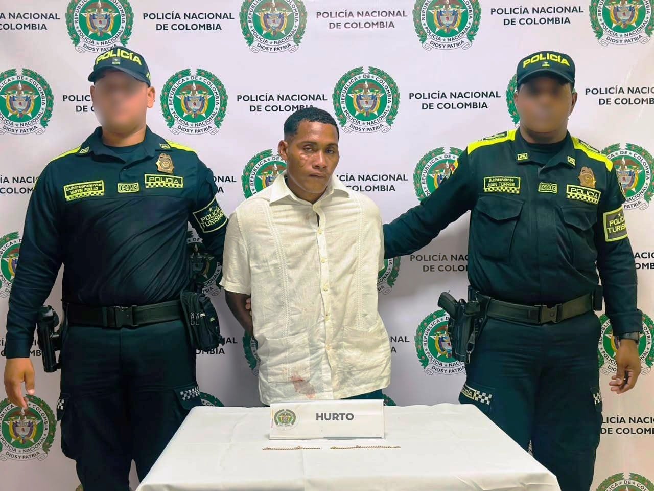 Capturado delincuente por hurto de cadena de oro en Cartagena