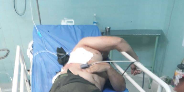 Sargento del Ejército Nacional, Juan Carlos Rueda Urán fue el único que salió herido