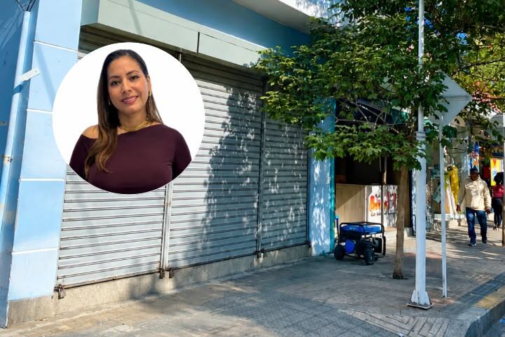 Negocios del Centro Histórico permanecieron cerrados durante la suspensión del servicio de energía. Foto: Cortesía.