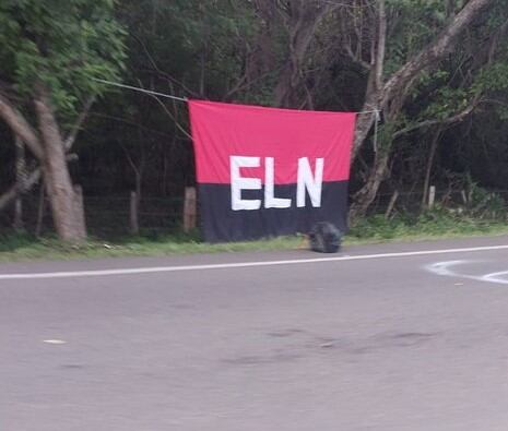 Bandera del ELN en el sur de La Guajira