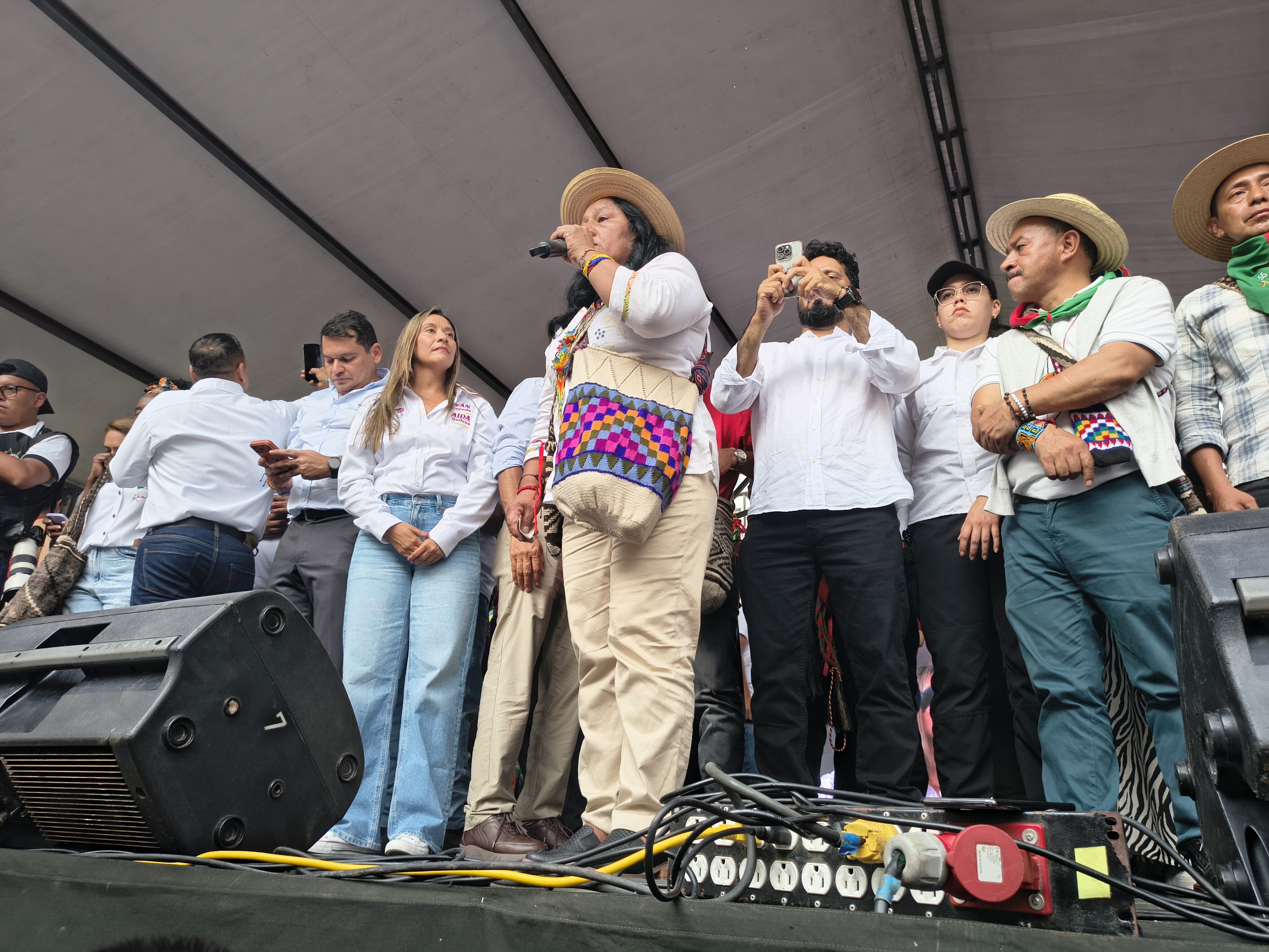 En la plazoleta Jairo Varela en Cali, culminó la Minga Indígena que adelanto por el suroccidente del país, Aida Quilcué, formula vicepresidencial de Iván Cepeda.