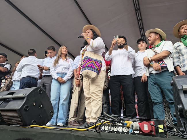 En la plazoleta Jairo Varela en Cali, culminó la Minga Indígena que adelanto por el suroccidente del país, Aida Quilcué, formula vicepresidencial de Iván Cepeda.