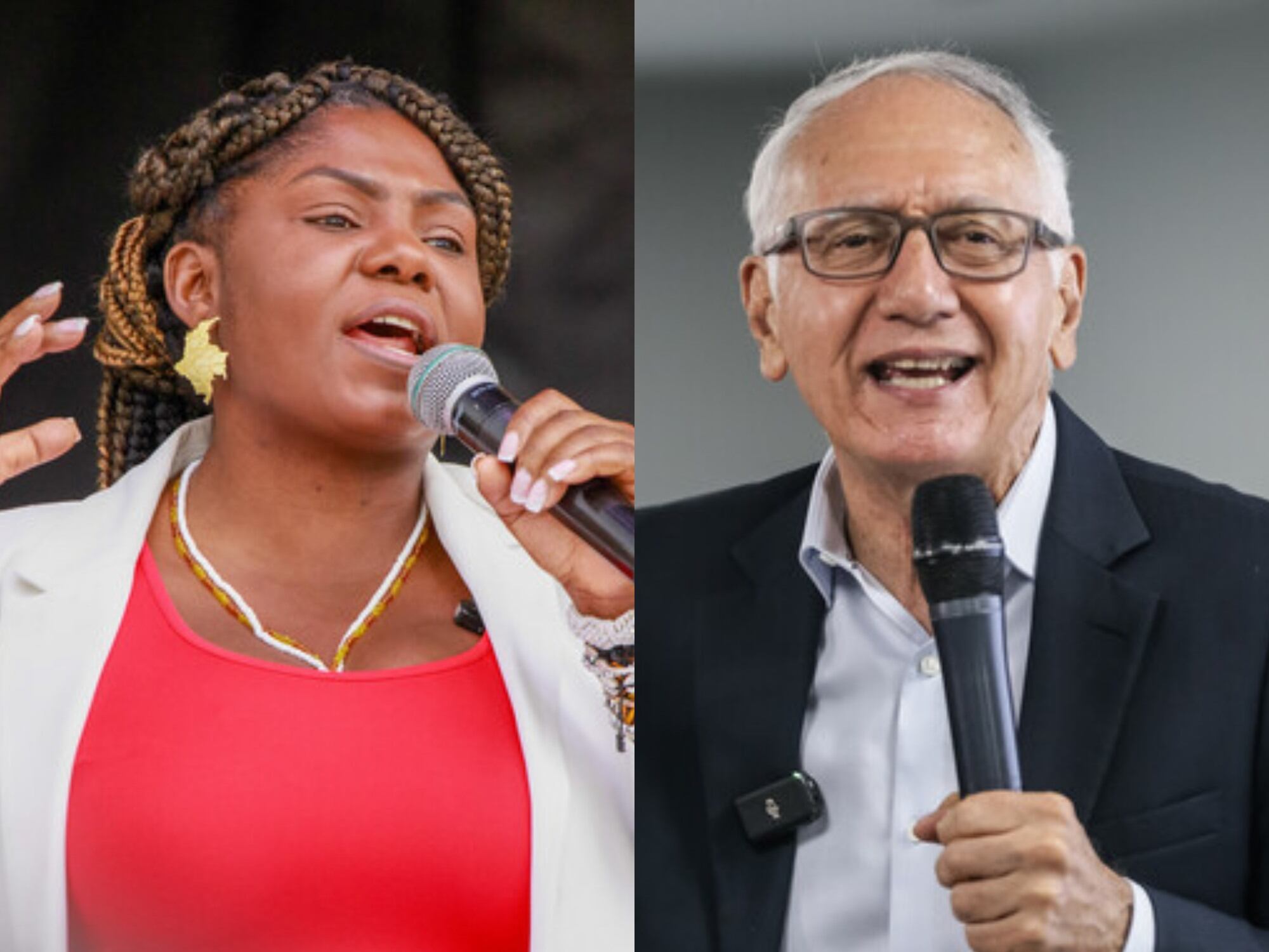 Francia Márquez y Guillermo Alfonso Jaramillo. Foto: (Cortesía Presidencia) / (Colprensa - John Paz)