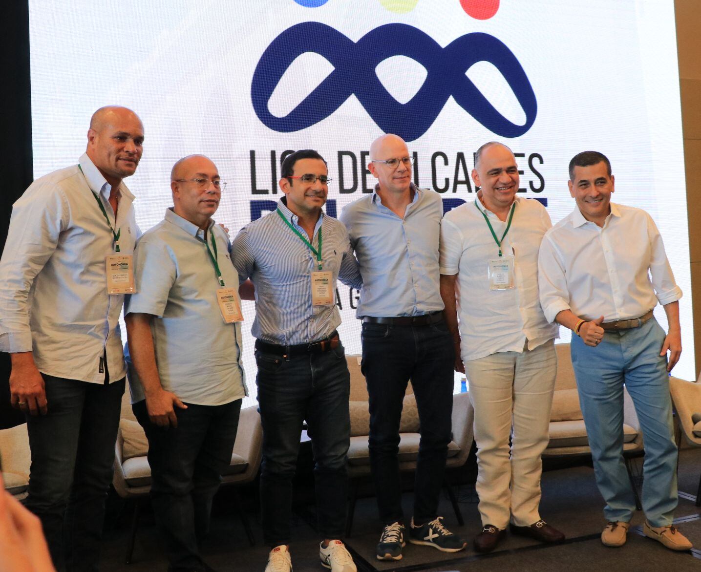 Algunos de los mandatarios que conforman la Liga de Alcaldes del Caribe, durante su presentación oficial en febrero de 2025. | Foto: Caracol Radio
