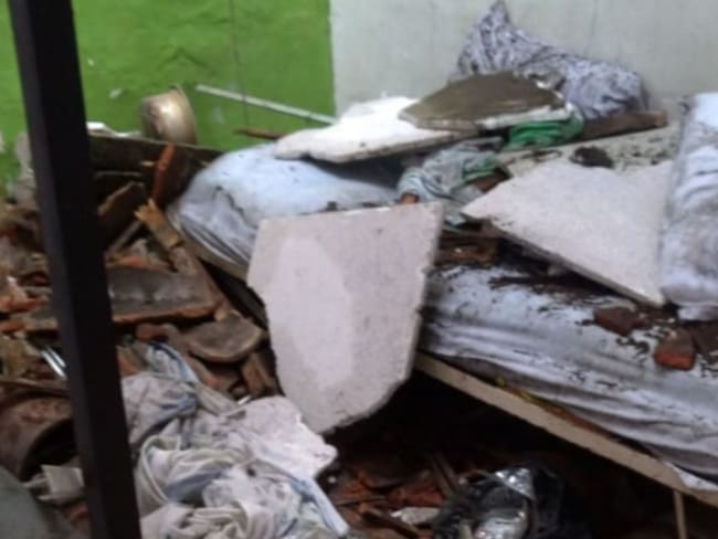 Una vivienda colapsó en Manizales