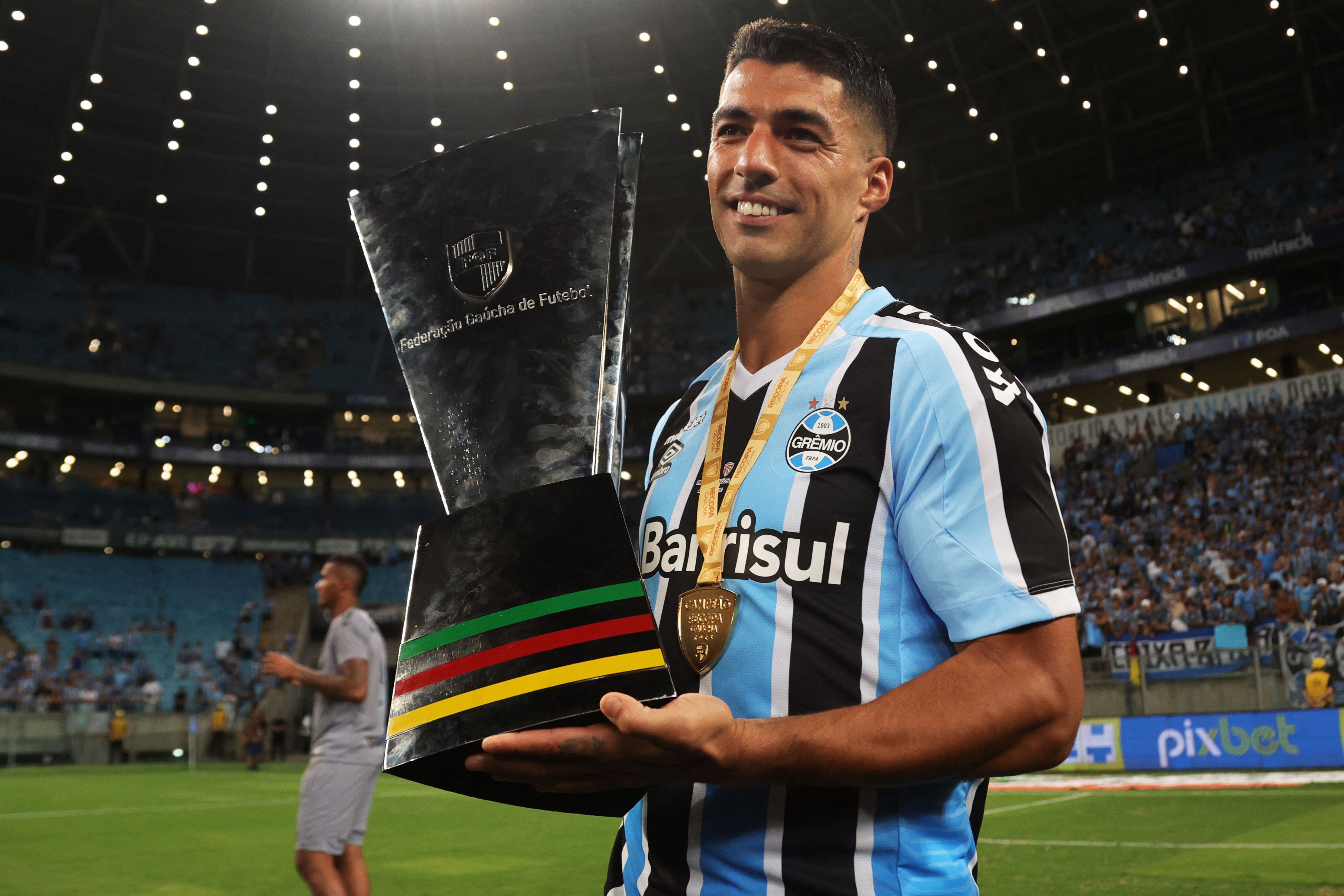 Luis Suárez debutó con título y triplete en Gremio. (Photo by SILVIO AVILA / AFP) (Photo by SILVIO AVILA/AFP via Getty Images)
