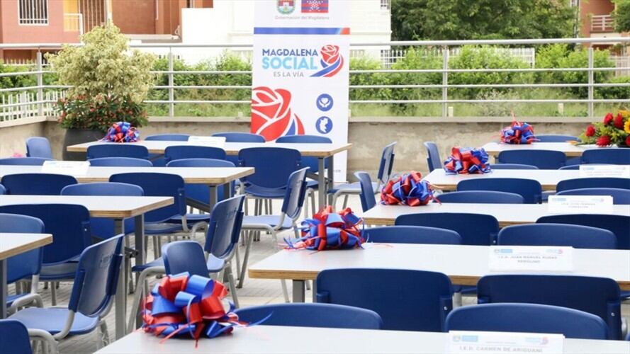 Gobernación del Magdalena invirtió $2.200 millones en dotación de comedores escolares. Foto: Gobernación del Magdalena