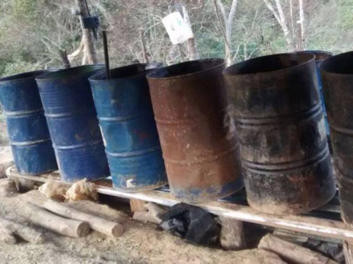 En Caldas destruyen cocina para la fabricación de base de coca