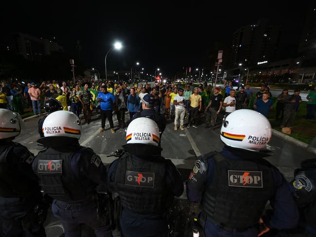 Protestas de seguidores de Jair Bolsonaro en Brasil. 
(Foto: EVARISTO SA/AFP via Getty Images)