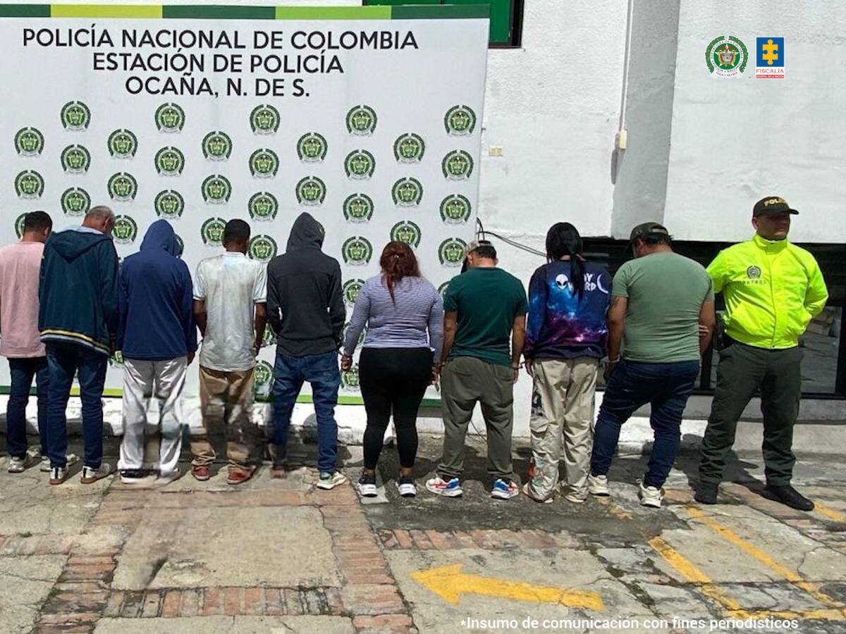 A la cárcel 12 presuntos integrantes de la banda “Los Vegetos” en Ocaña