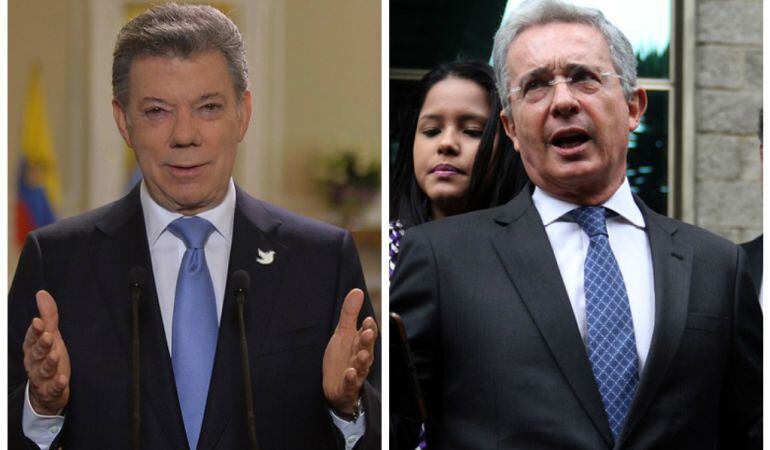 Presidente Santos y senador Uribe