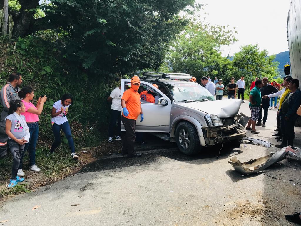 Cuatro personas heridas en accidente de tránsito en Chaparral, Tolima