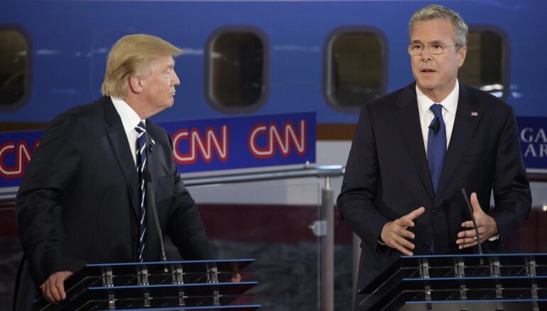 Los republicanos Donald Trump y Jeb Bush participaron en el debate de Candidatos Republicanos a la Presidencia de EE.UU.