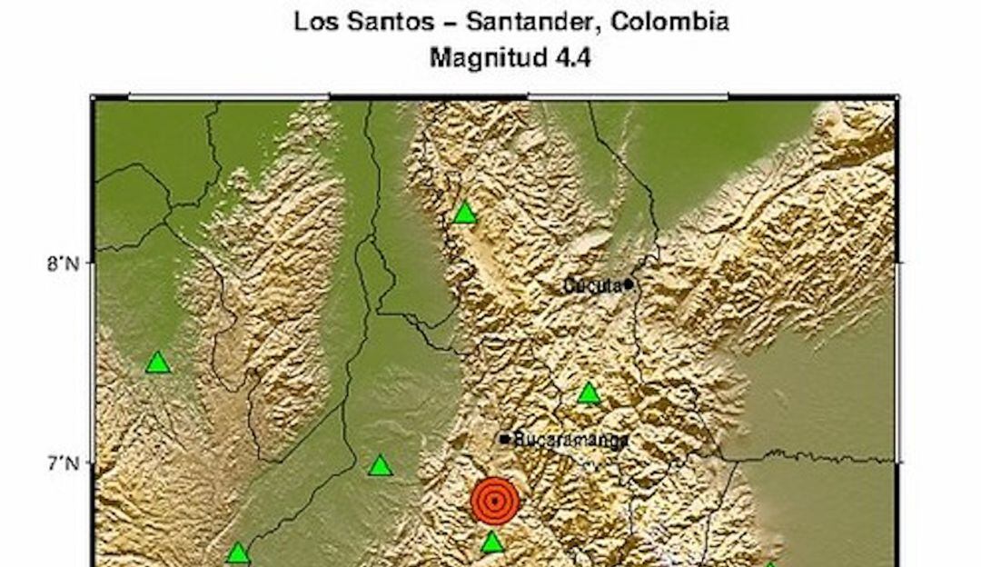 Sismo de 4.4 grados se sintió en Santander