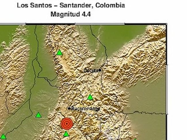 Sismo de 4.4 grados se sintió en Santander