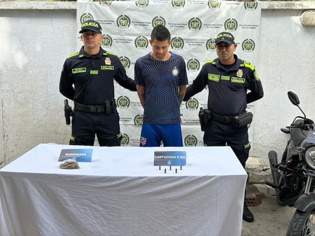 Alias "Luifer", capturado en Baranoa. Foto: Policía