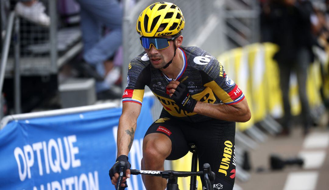 Primoz Roglic,ciclista esloveno que abandonó el Tour de Francia