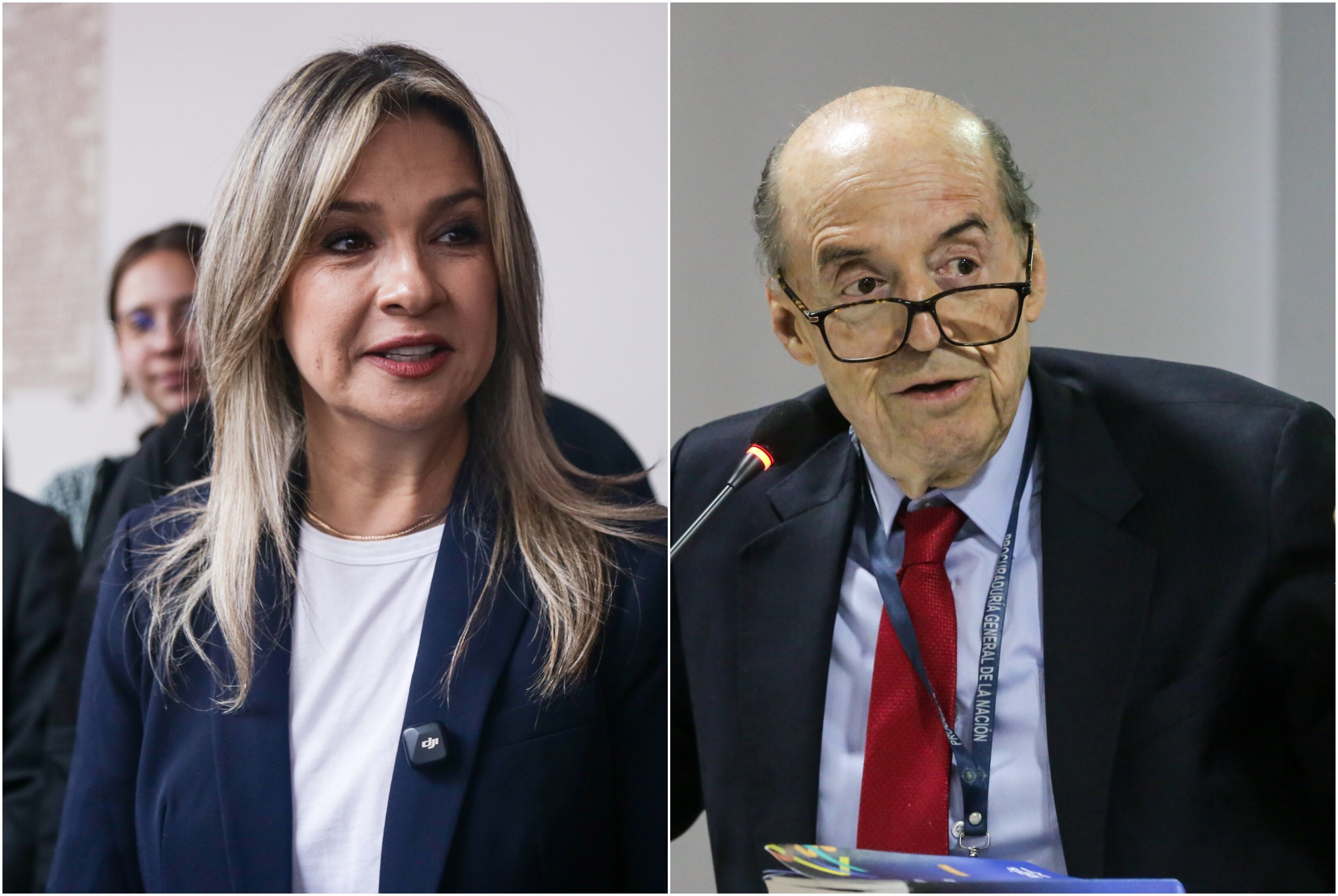 Excanciller Álvaro Leyva Durán y la precandidata presidencial Vicky Dávila. Fotos tomadas de Colprensa