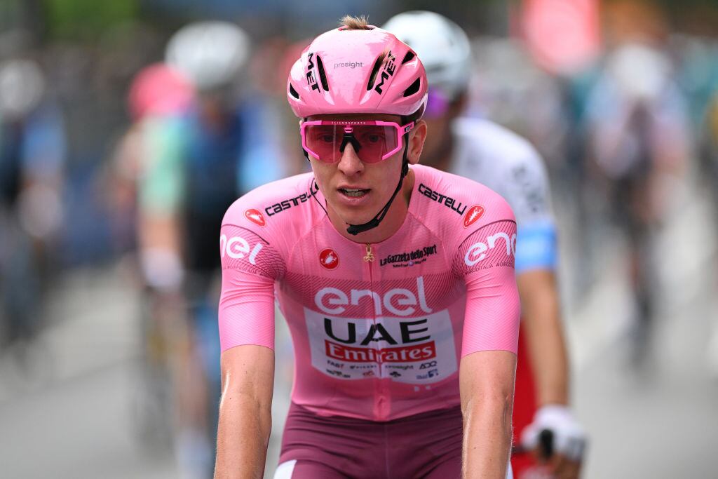 El esloveno corrió por primera vez con la 'maglia rosa' / Getty Images