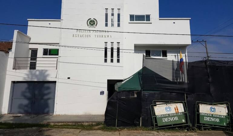 Estación de Policía de Teorama que fue atacada