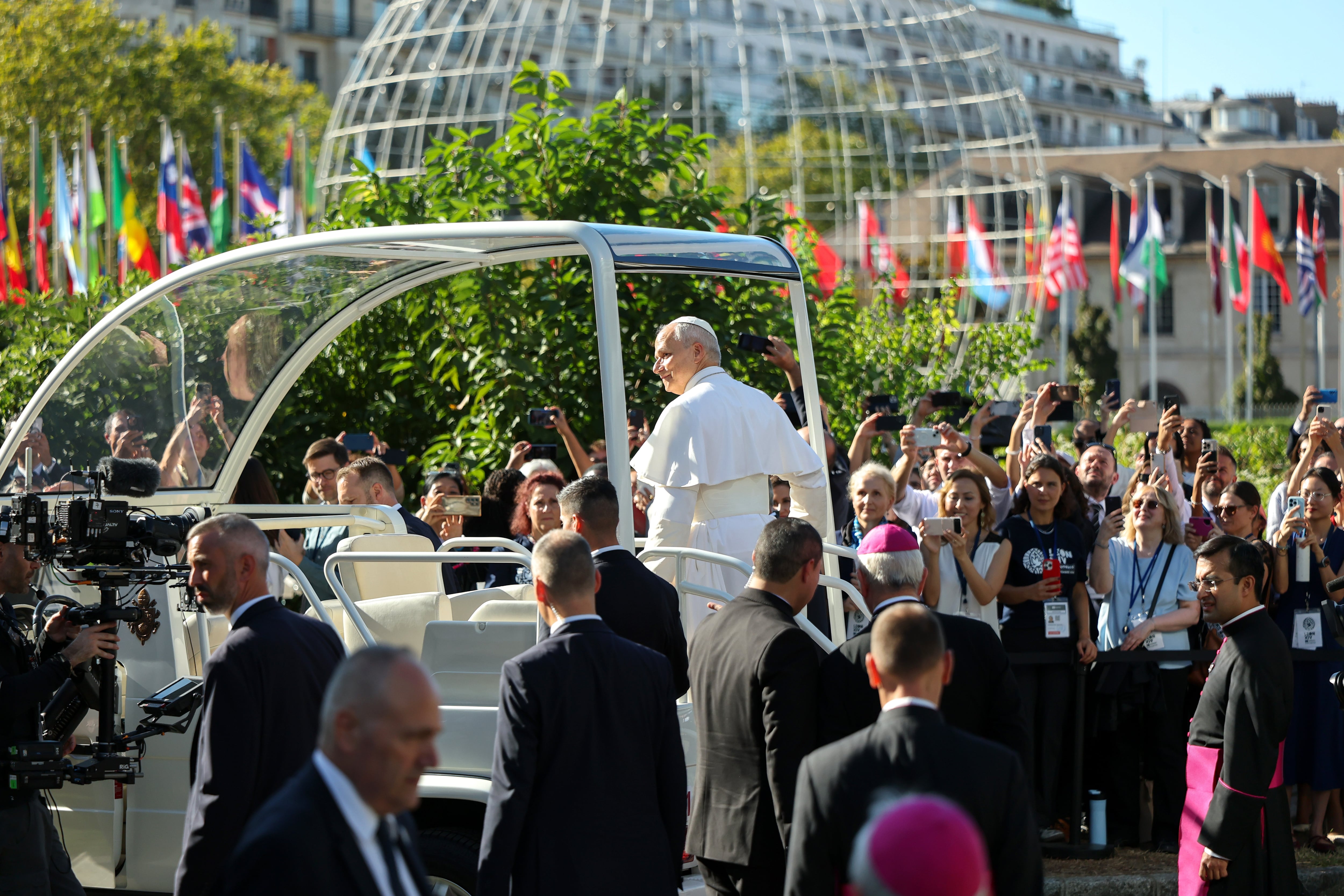 Papa León XIV en Francia. 25 de septiembre de 2026. Foto: Getty Images.