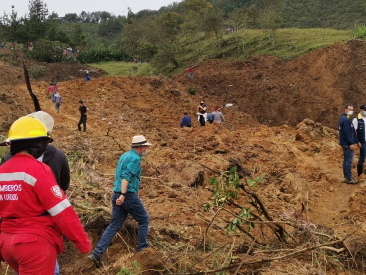Adultos mayores mueren tras quedar atrapados en una avalancha en Nariño