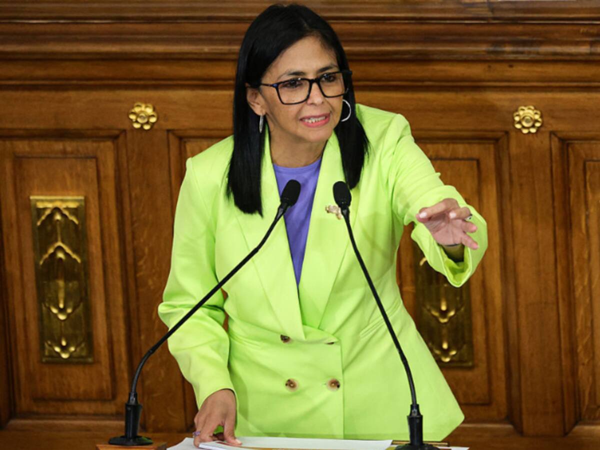 Delcy Rodríguez propone un “verdadero diálogo político” en Venezuela que incluya a la oposición