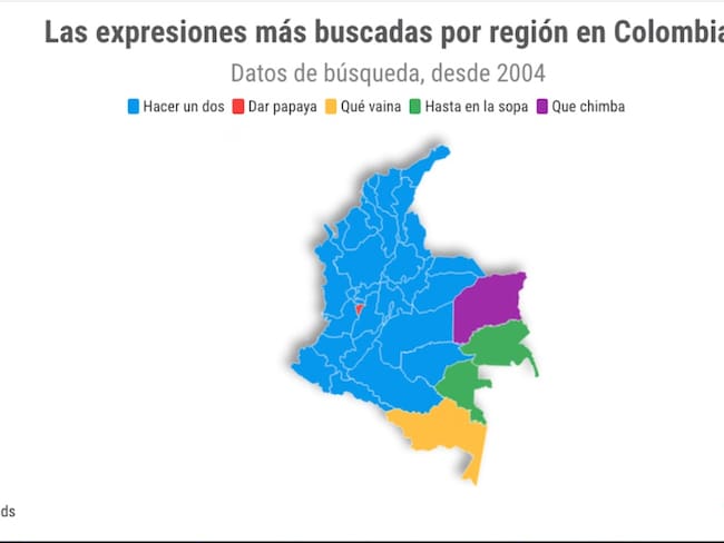 Expresiones más buscadas en Google por región en Colombia 