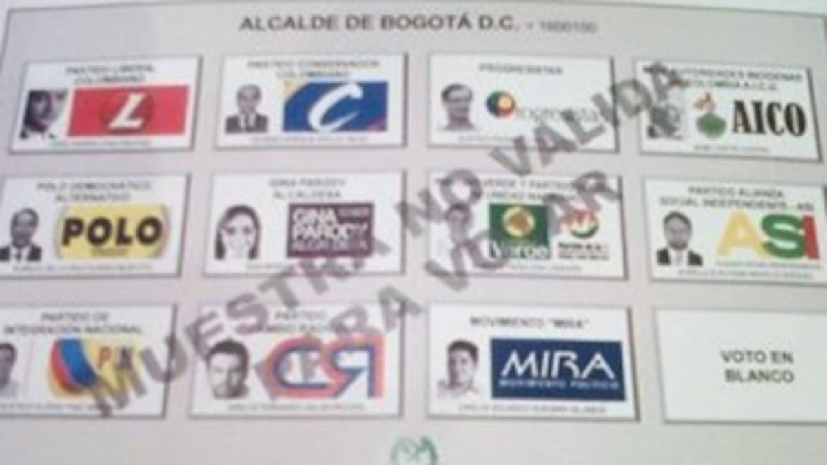 David Luna es el número uno en el tarjetón. Peñalosa y Mockus comparten posiciones