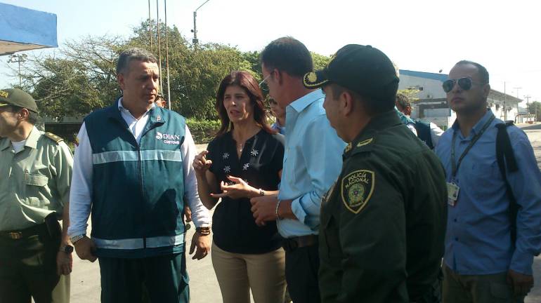 Ministra de Transporte en la inauguracion de obras en el Puerto de Barranquilla