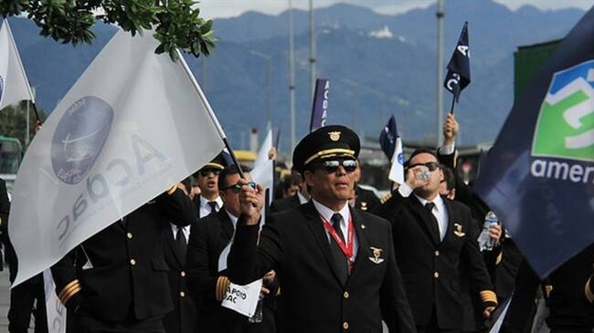 Huelga de pilotos Acdac. Foto: Colprensa