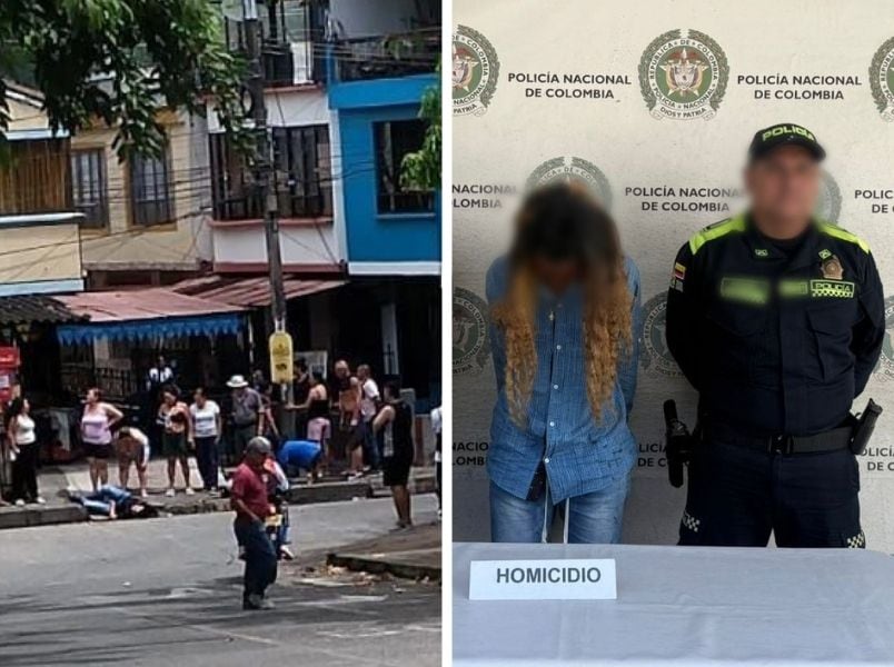 Dos homicidios en Pereira, (izq. sicariato y Der. capturado por homicidio en medio de un hurto) foto: Comunidad - Policía Nacional